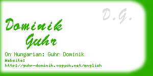 dominik guhr business card